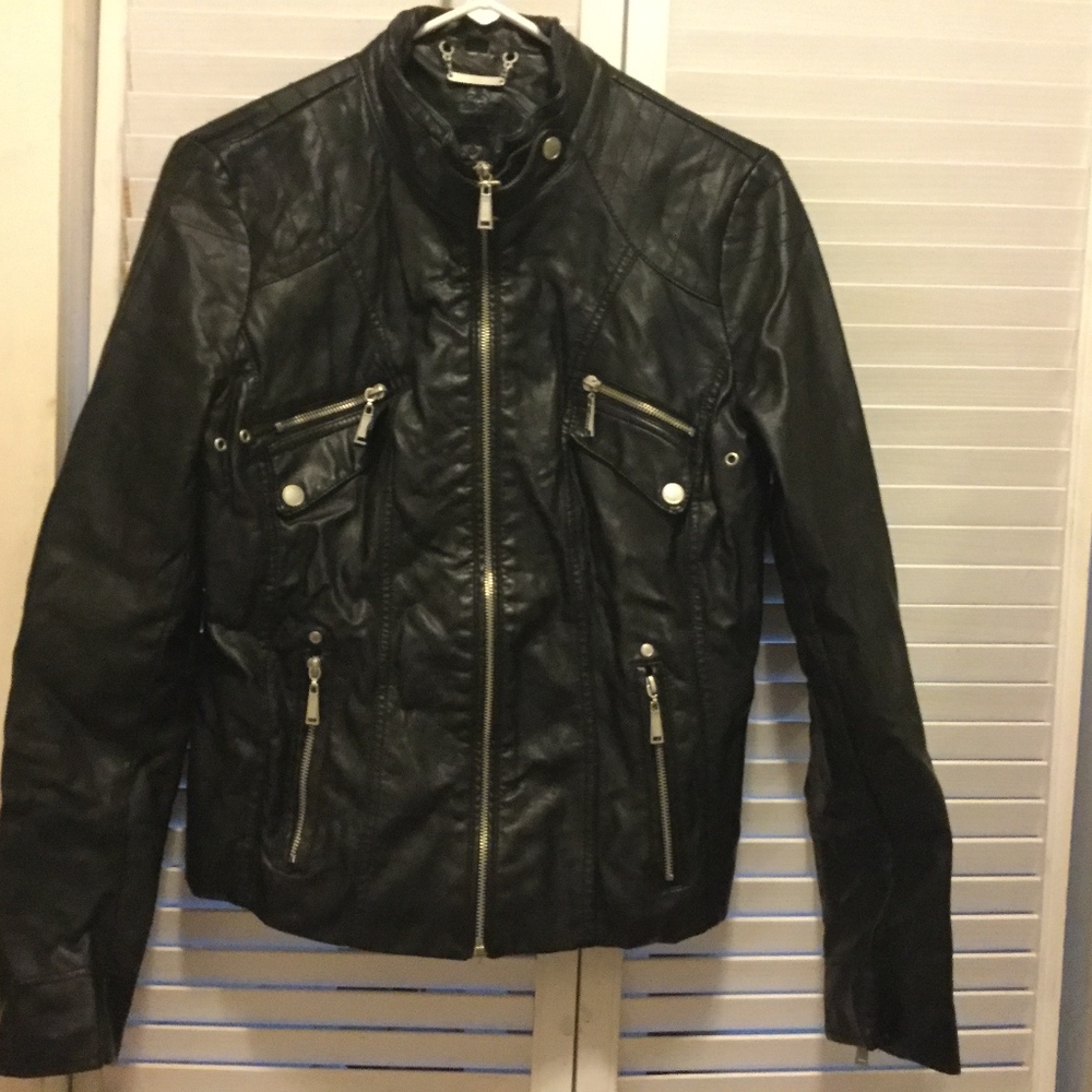 Faux leather jacket